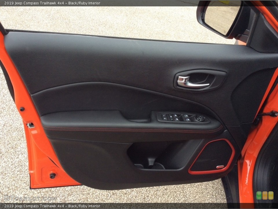Black/Ruby Interior Door Panel for the 2019 Jeep Compass Trailhawk 4x4 #131140706