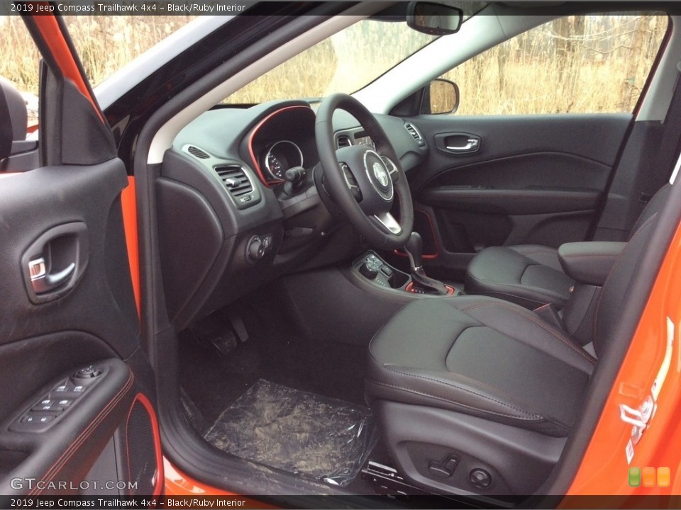 Black/Ruby Interior Front Seat for the 2019 Jeep Compass Trailhawk 4x4 #131140724