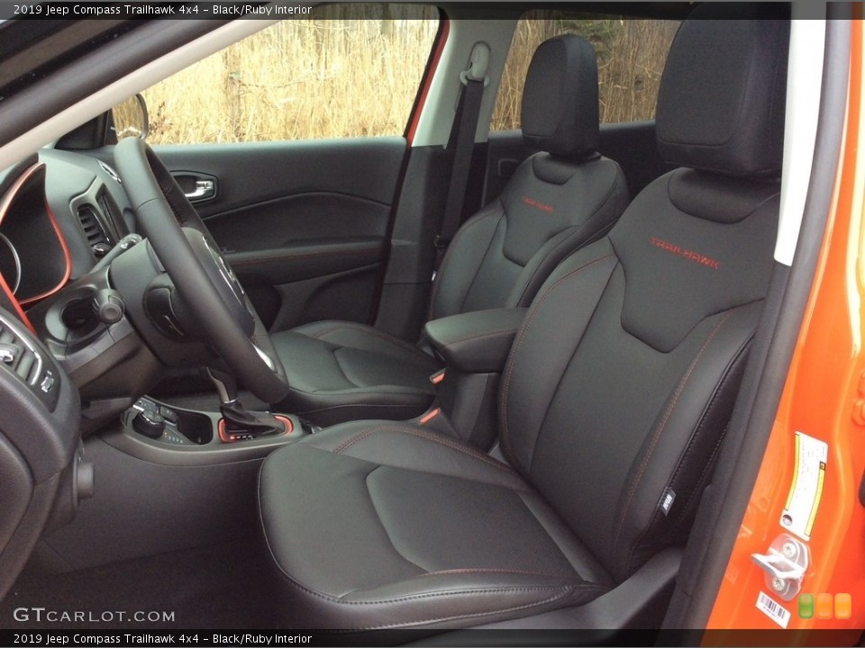 Black/Ruby Interior Front Seat for the 2019 Jeep Compass Trailhawk 4x4 #131140747