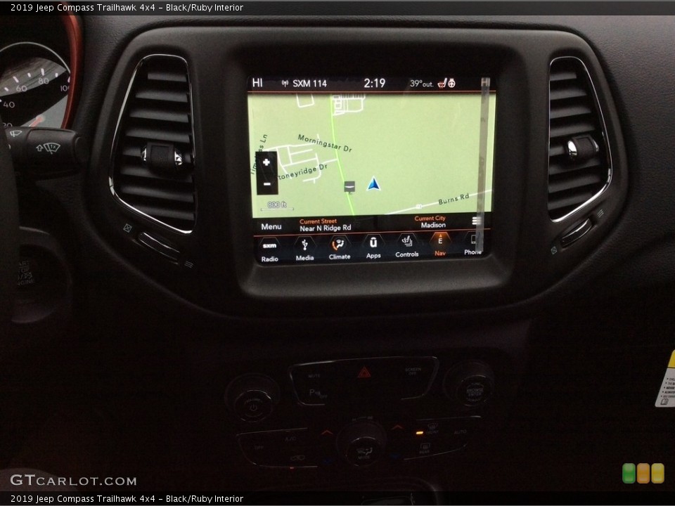 Black/Ruby Interior Navigation for the 2019 Jeep Compass Trailhawk 4x4 #131140847