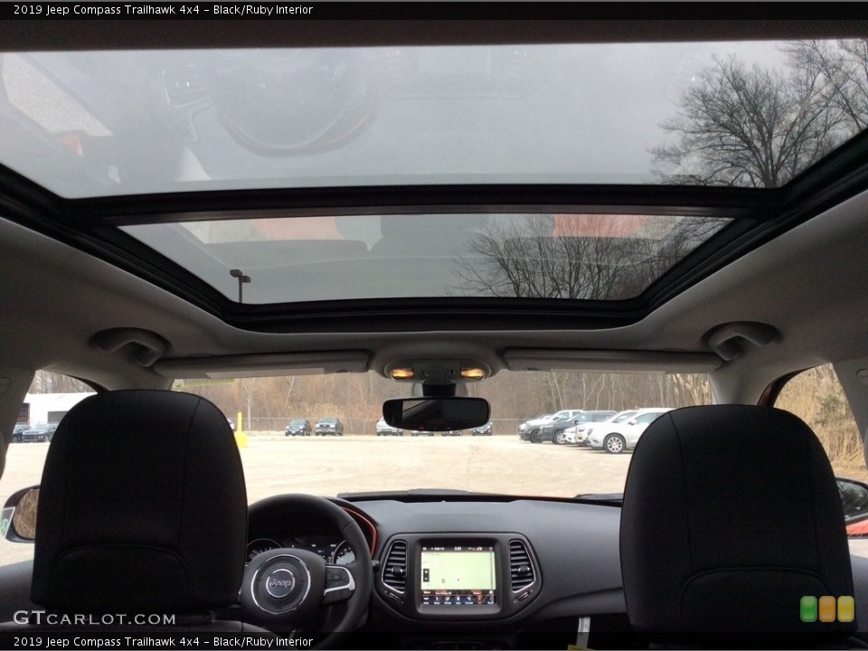 Black/Ruby Interior Sunroof for the 2019 Jeep Compass Trailhawk 4x4 #131140901