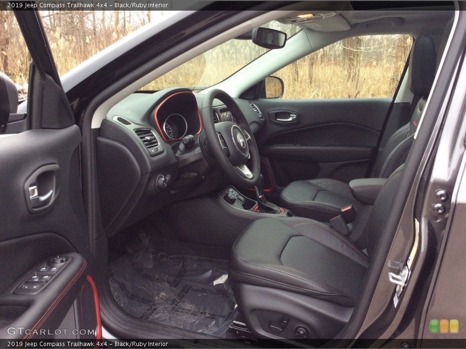 Black/Ruby Interior Front Seat for the 2019 Jeep Compass Trailhawk 4x4 #131141168
