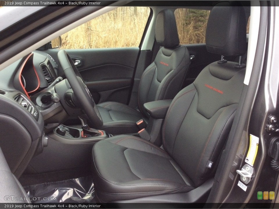 Black/Ruby Interior Front Seat for the 2019 Jeep Compass Trailhawk 4x4 #131141186