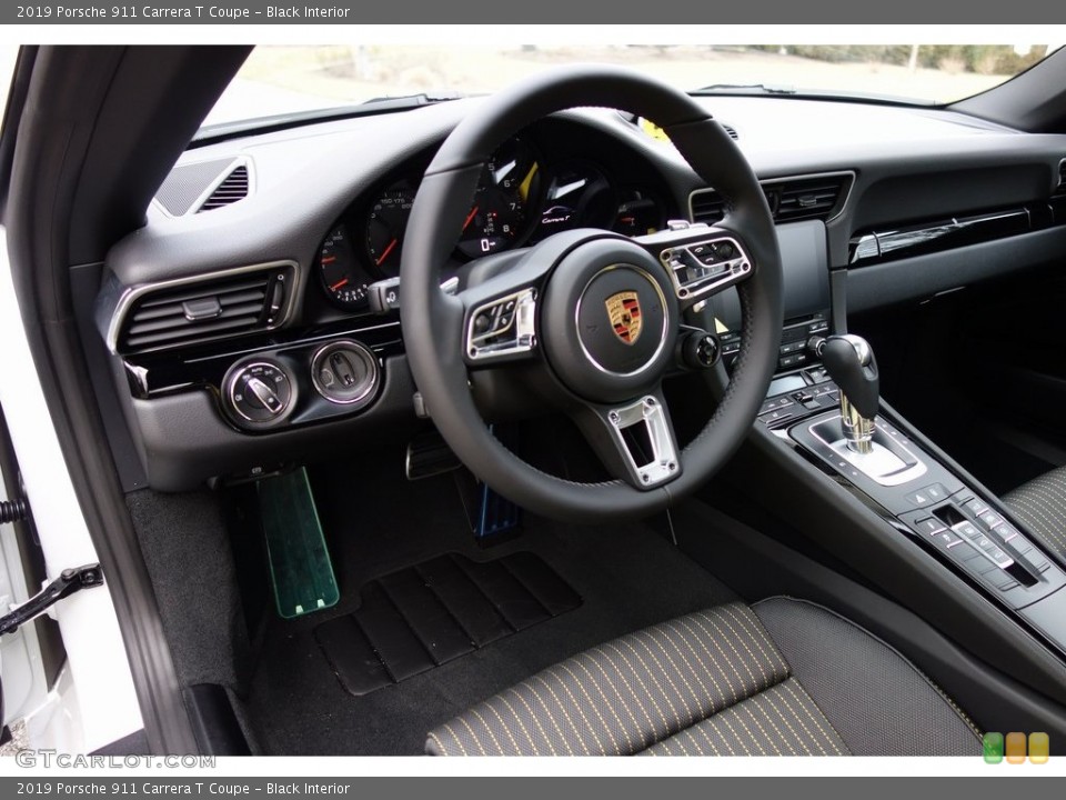 Black Interior Steering Wheel for the 2019 Porsche 911 Carrera T Coupe #131141225