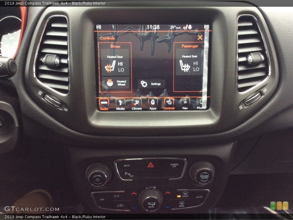 Black/Ruby Interior Controls for the 2019 Jeep Compass Trailhawk 4x4 #131141276