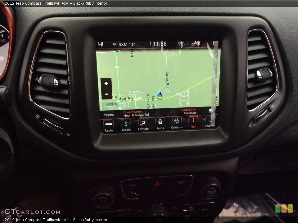 Black/Ruby Interior Navigation for the 2019 Jeep Compass Trailhawk 4x4 #131141300