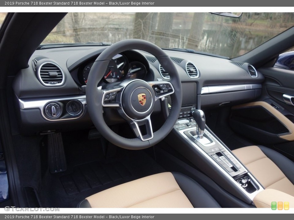 Black/Luxor Beige Interior Steering Wheel for the 2019 Porsche 718 Boxster  #131141870
