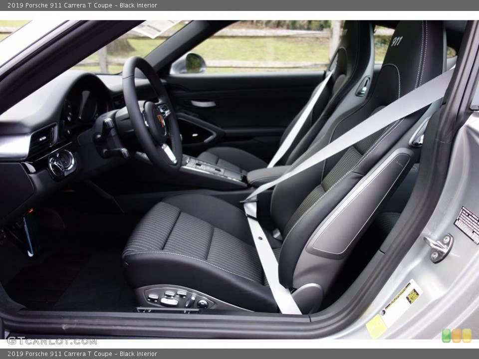 Black Interior Front Seat for the 2019 Porsche 911 Carrera T Coupe #131142287