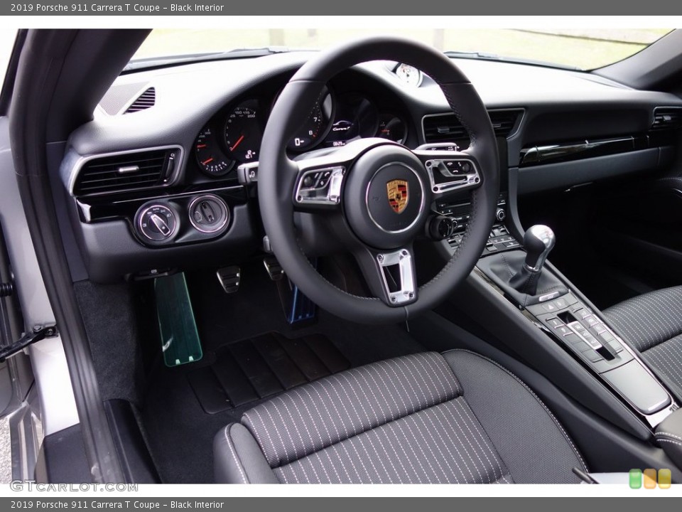 Black Interior Dashboard for the 2019 Porsche 911 Carrera T Coupe #131142380
