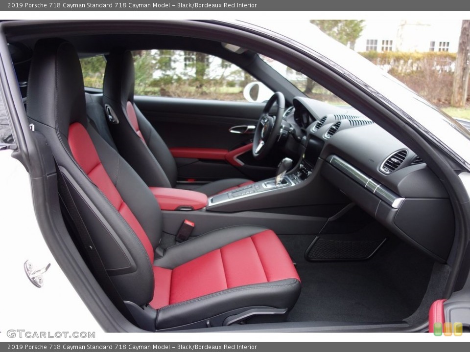 Black/Bordeaux Red 2019 Porsche 718 Cayman Interiors