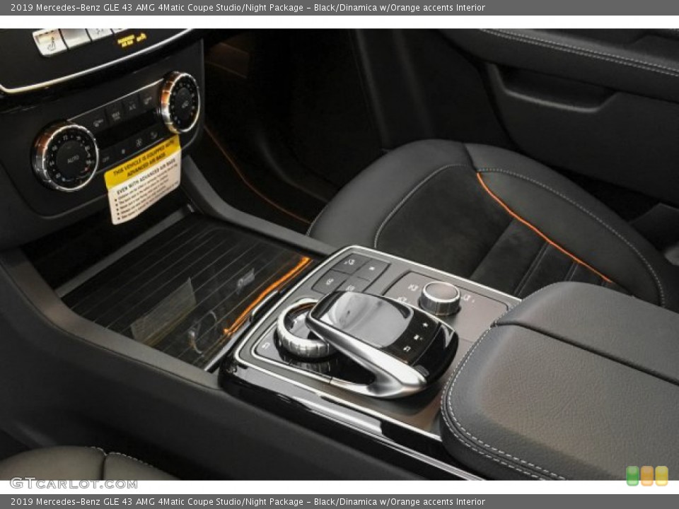 Black/Dinamica w/Orange accents Interior Front Seat for the 2019 Mercedes-Benz GLE 43 AMG 4Matic Coupe Studio/Night Package #131143619