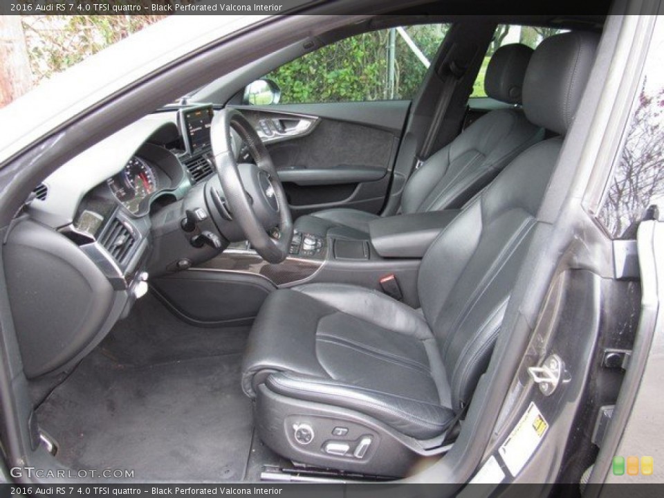 Black Perforated Valcona 2016 Audi RS 7 Interiors