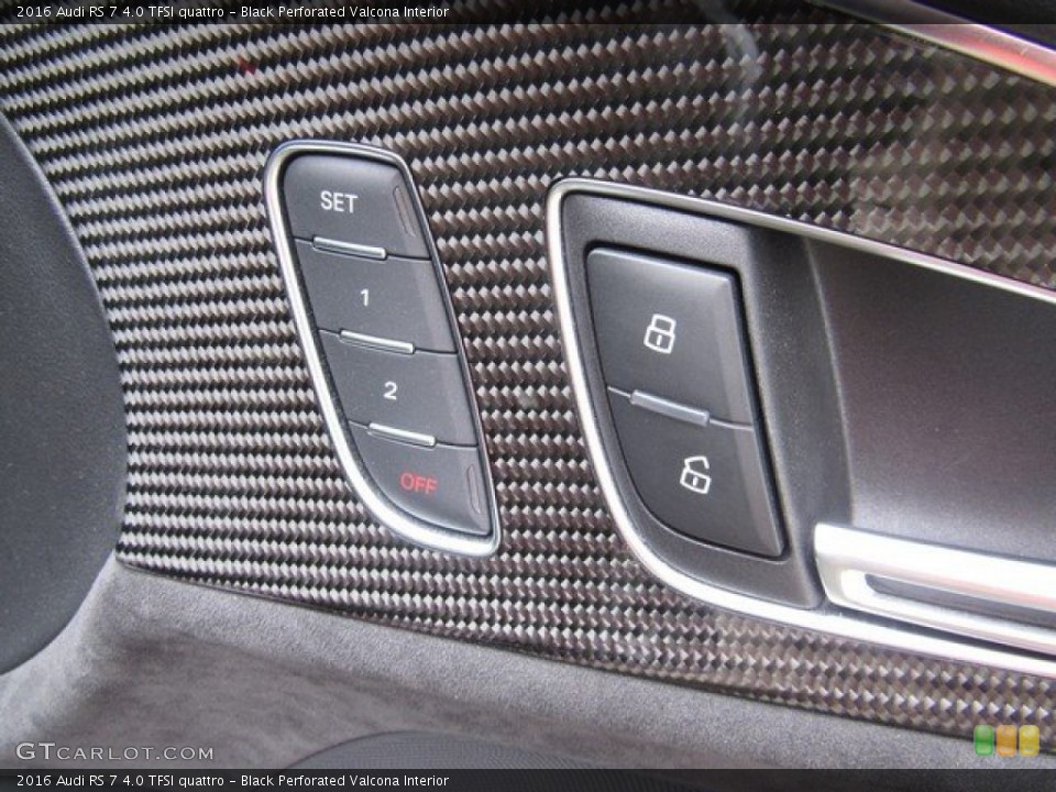 Black Perforated Valcona Interior Controls for the 2016 Audi RS 7 4.0 TFSI quattro #131157181