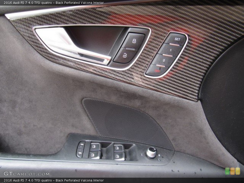 Black Perforated Valcona Interior Door Panel for the 2016 Audi RS 7 4.0 TFSI quattro #131157232