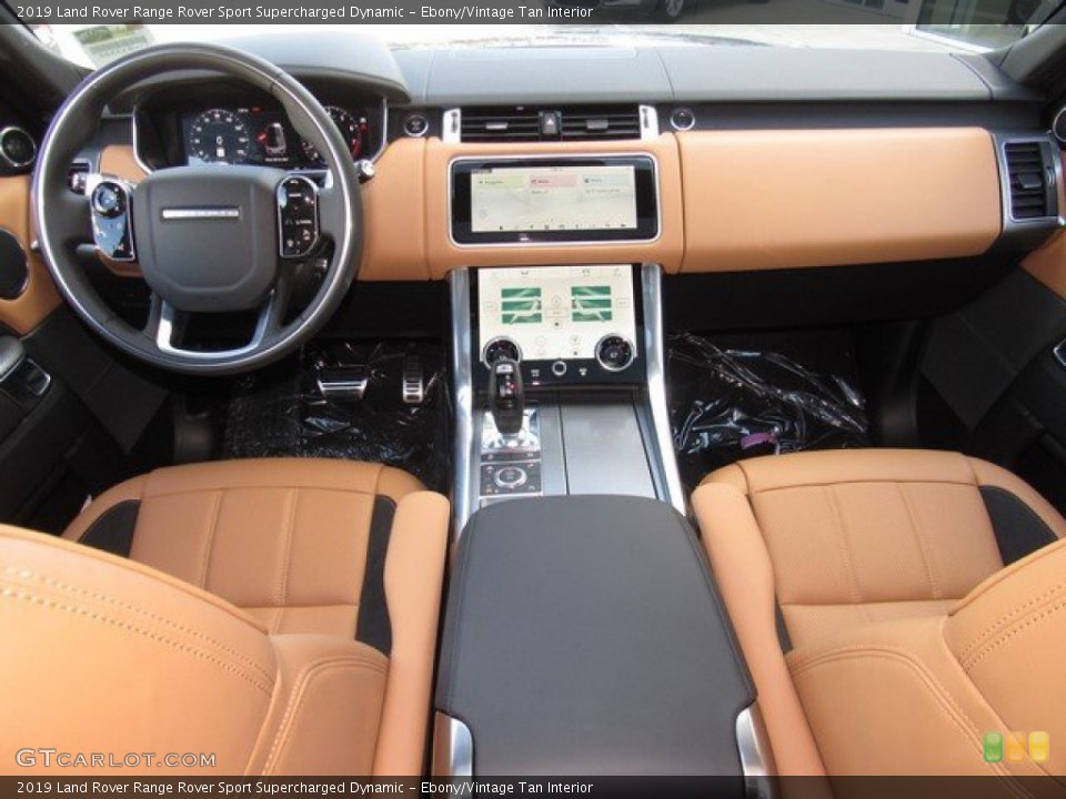 Ebony/Vintage Tan Interior Dashboard for the 2019 Land Rover Range Rover Sport Supercharged Dynamic #131172536