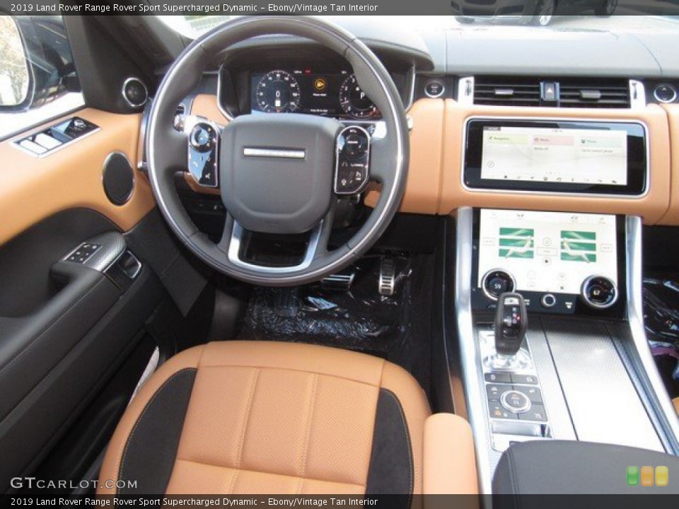 Ebony/Vintage Tan Interior Dashboard for the 2019 Land Rover Range Rover Sport Supercharged Dynamic #131172680