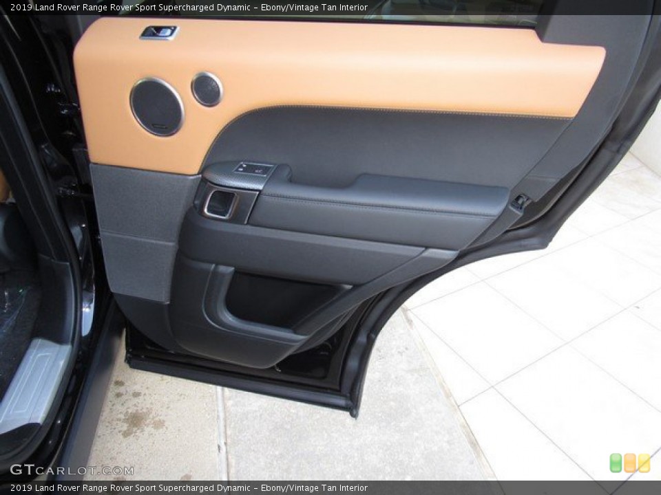 Ebony/Vintage Tan Interior Door Panel for the 2019 Land Rover Range Rover Sport Supercharged Dynamic #131172785