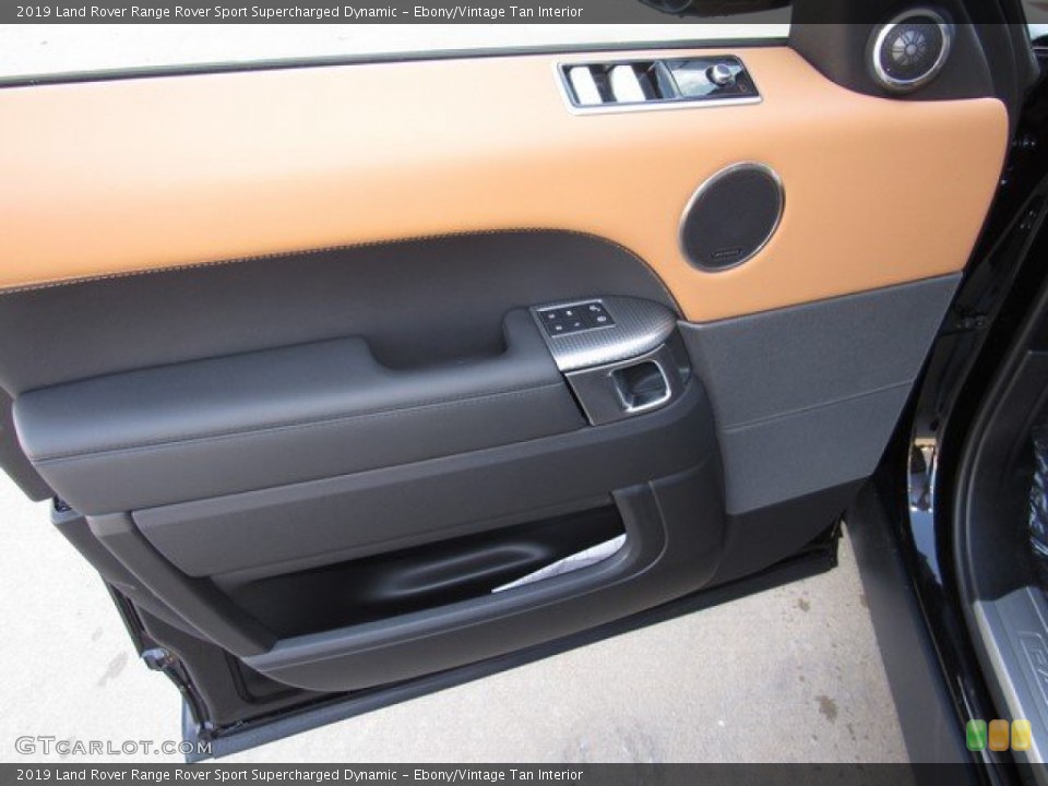 Ebony/Vintage Tan Interior Door Panel for the 2019 Land Rover Range Rover Sport Supercharged Dynamic #131172818
