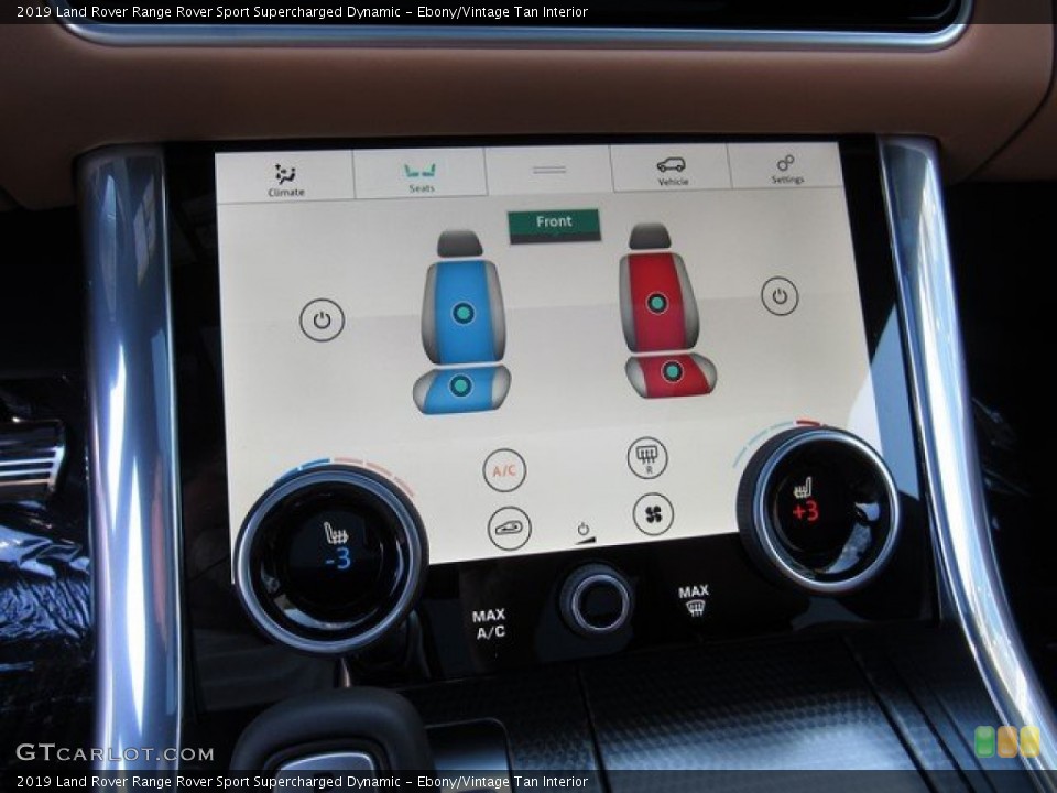 Ebony/Vintage Tan Interior Controls for the 2019 Land Rover Range Rover Sport Supercharged Dynamic #131172992