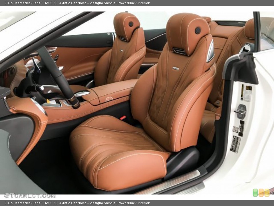 designo Saddle Brown/Black Interior Front Seat for the 2019 Mercedes-Benz S AMG 63 4Matic Cabriolet #131173494