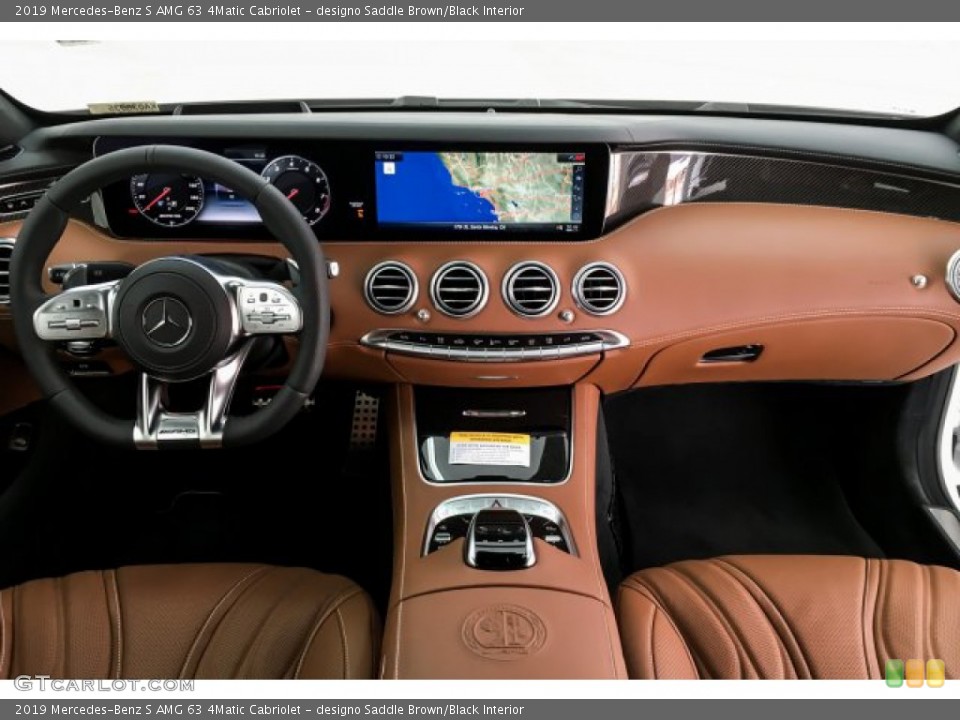 designo Saddle Brown/Black Interior Dashboard for the 2019 Mercedes-Benz S AMG 63 4Matic Cabriolet #131173601