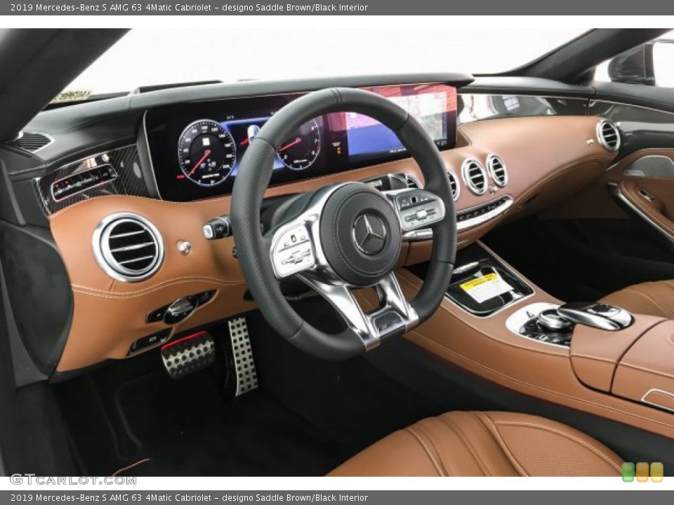 designo Saddle Brown/Black Interior Dashboard for the 2019 Mercedes-Benz S AMG 63 4Matic Cabriolet #131173742