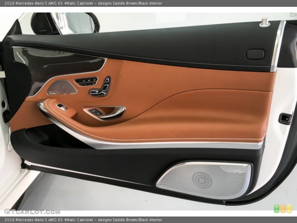 designo Saddle Brown/Black Interior Door Panel for the 2019 Mercedes-Benz S AMG 63 4Matic Cabriolet #131173910