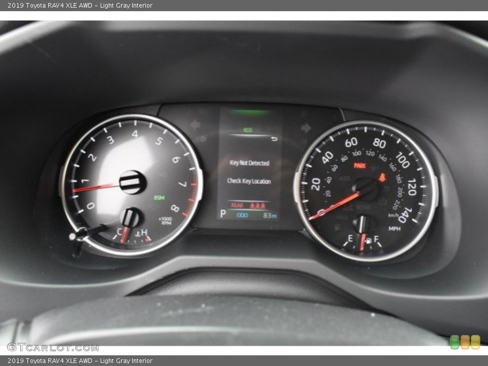 Light Gray Interior Gauges for the 2019 Toyota RAV4 XLE AWD #131196027