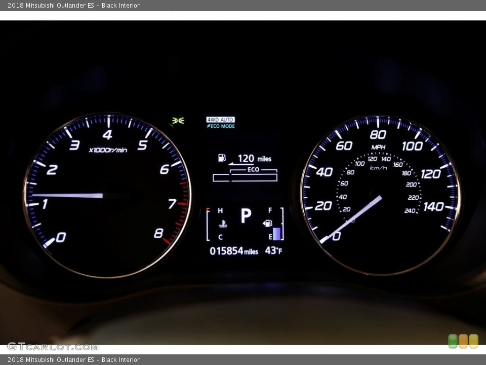 Black Interior Gauges for the 2018 Mitsubishi Outlander ES #131197089
