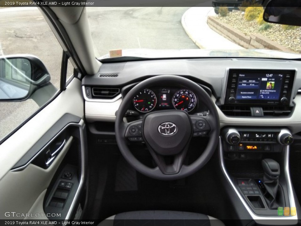 Light Gray Interior Steering Wheel for the 2019 Toyota RAV4 XLE AWD #131204126