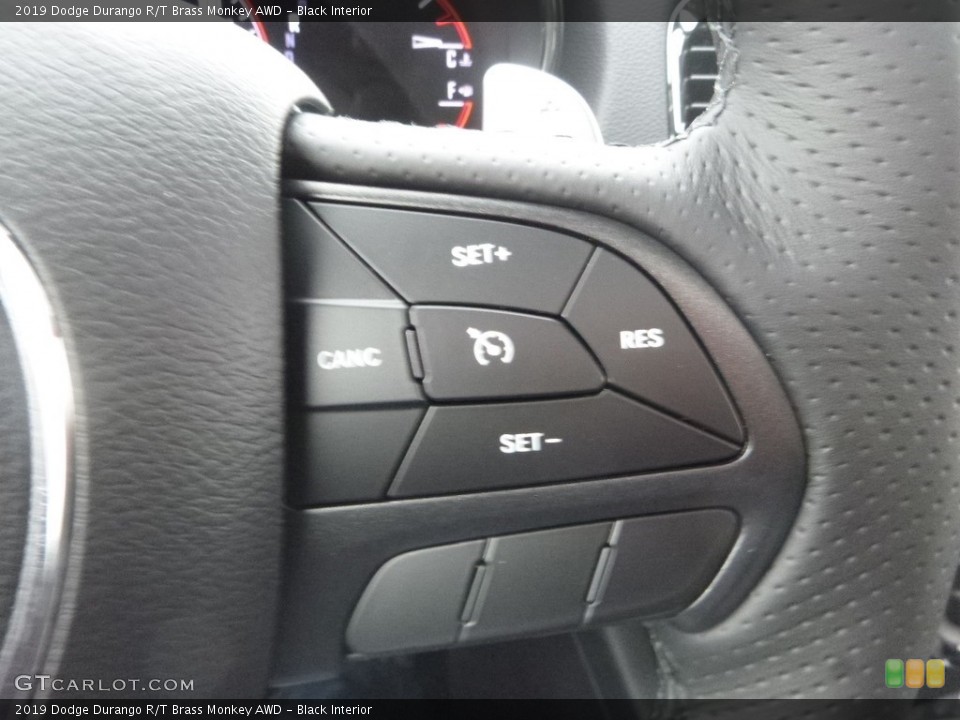 Black Interior Steering Wheel for the 2019 Dodge Durango R/T Brass Monkey AWD #131206922
