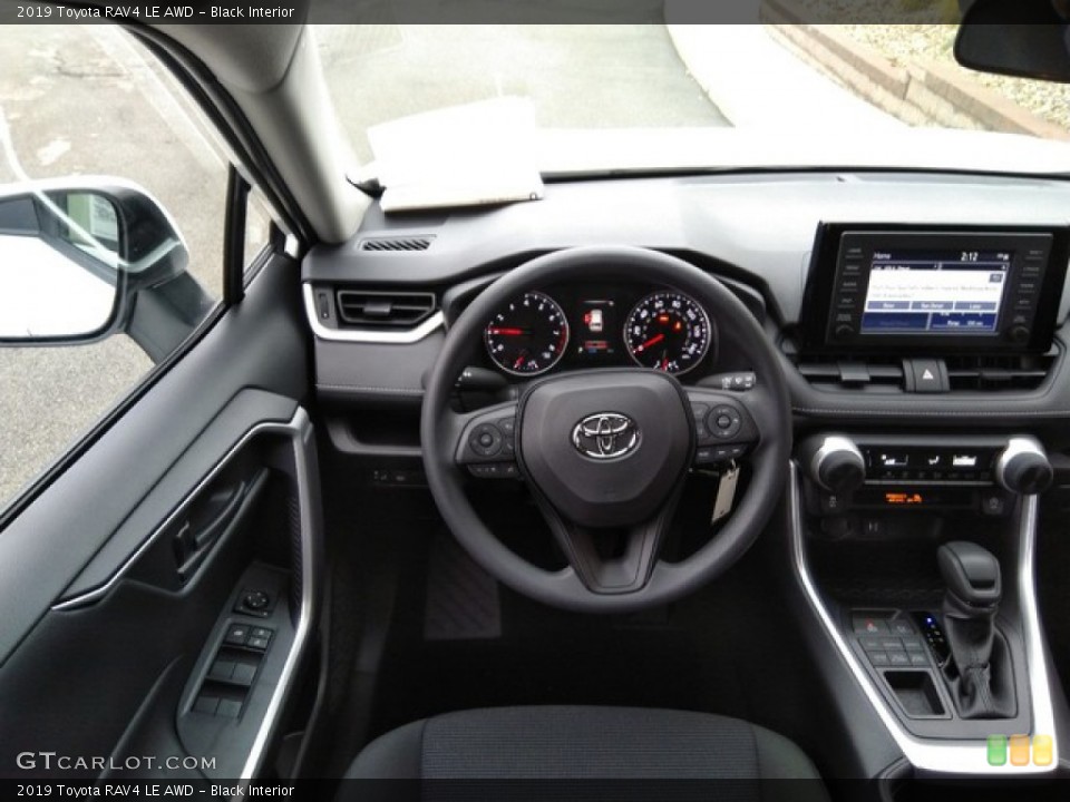 Black Interior Dashboard for the 2019 Toyota RAV4 LE AWD #131214272