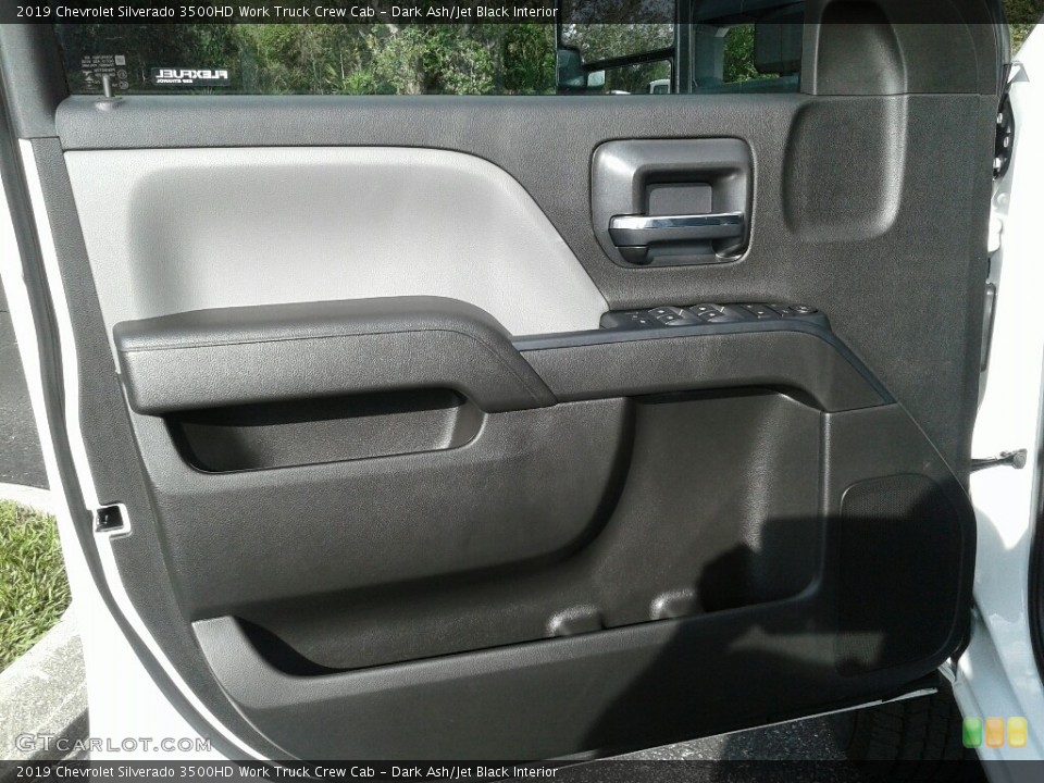 Dark Ash/Jet Black Interior Door Panel for the 2019 Chevrolet Silverado 3500HD Work Truck Crew Cab #131219756