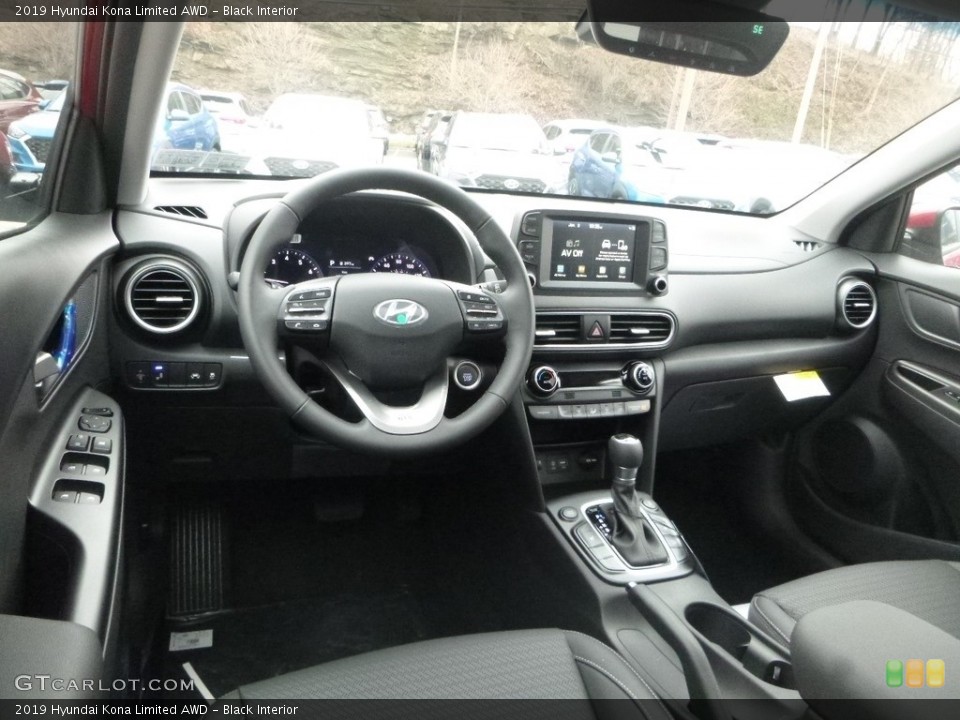 Black Interior Dashboard for the 2019 Hyundai Kona Limited AWD #131234688