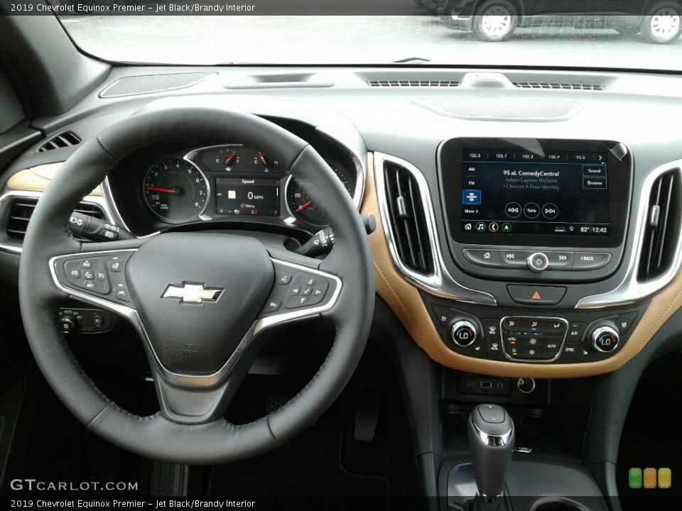 Jet Black/Brandy Interior Dashboard for the 2019 Chevrolet Equinox Premier #131235423