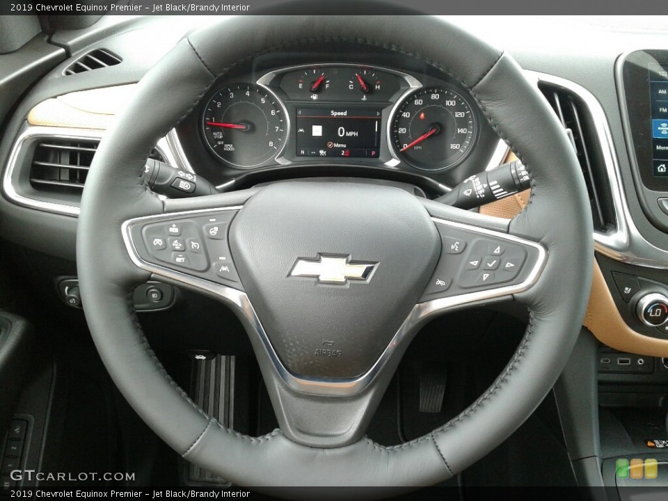 Jet Black/Brandy Interior Steering Wheel for the 2019 Chevrolet Equinox Premier #131235444