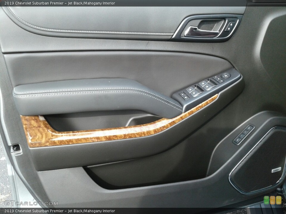 Jet Black/Mahogany Interior Door Panel for the 2019 Chevrolet Suburban Premier #131236317