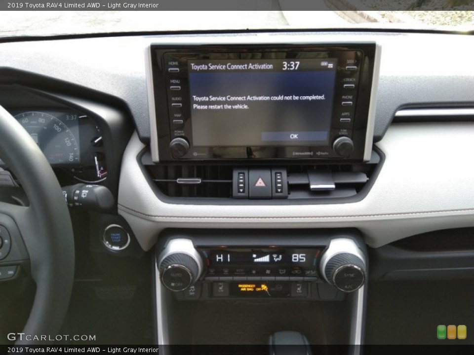 Light Gray Interior Controls for the 2019 Toyota RAV4 Limited AWD #131253147