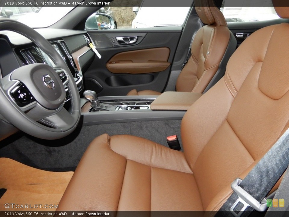 Maroon Brown Interior Photo for the 2019 Volvo S60 T6 Inscription AWD #131258442