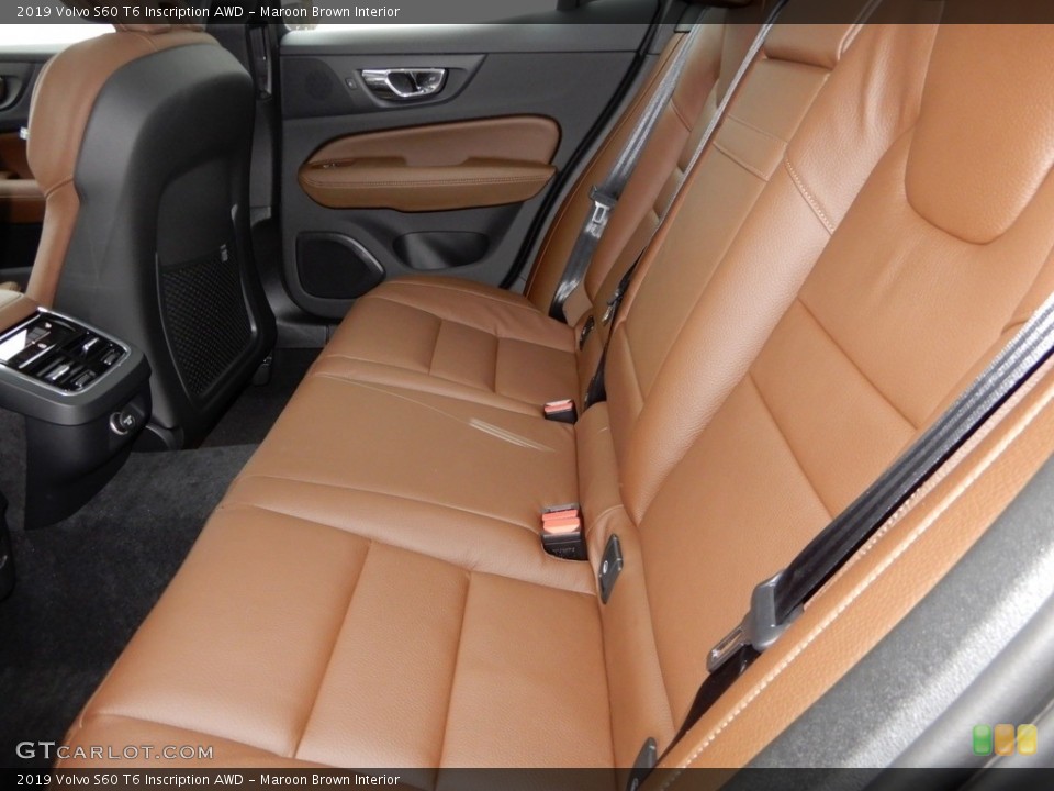 Maroon Brown Interior Rear Seat for the 2019 Volvo S60 T6 Inscription AWD #131258466