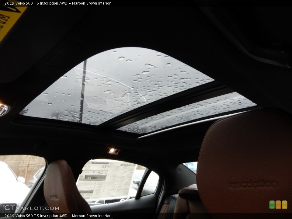 Maroon Brown Interior Sunroof for the 2019 Volvo S60 T6 Inscription AWD #131258574