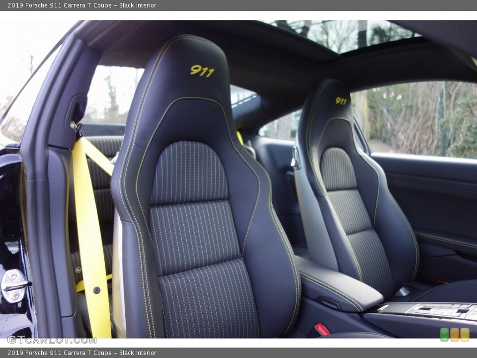 Black Interior Front Seat for the 2019 Porsche 911 Carrera T Coupe #131272887