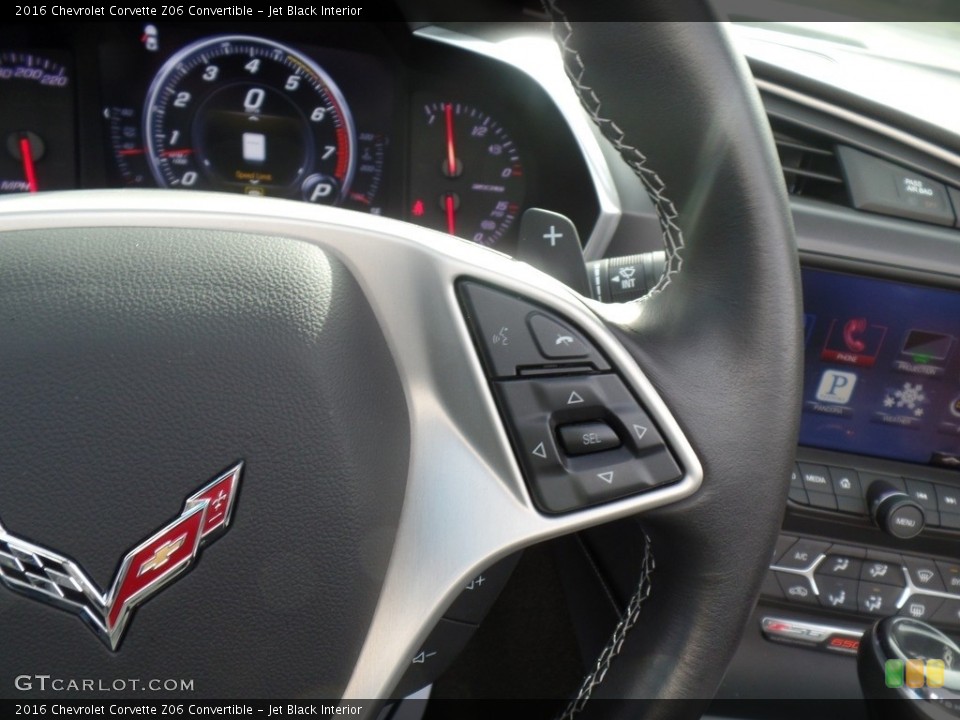 Jet Black Interior Steering Wheel for the 2016 Chevrolet Corvette Z06 Convertible #131273316