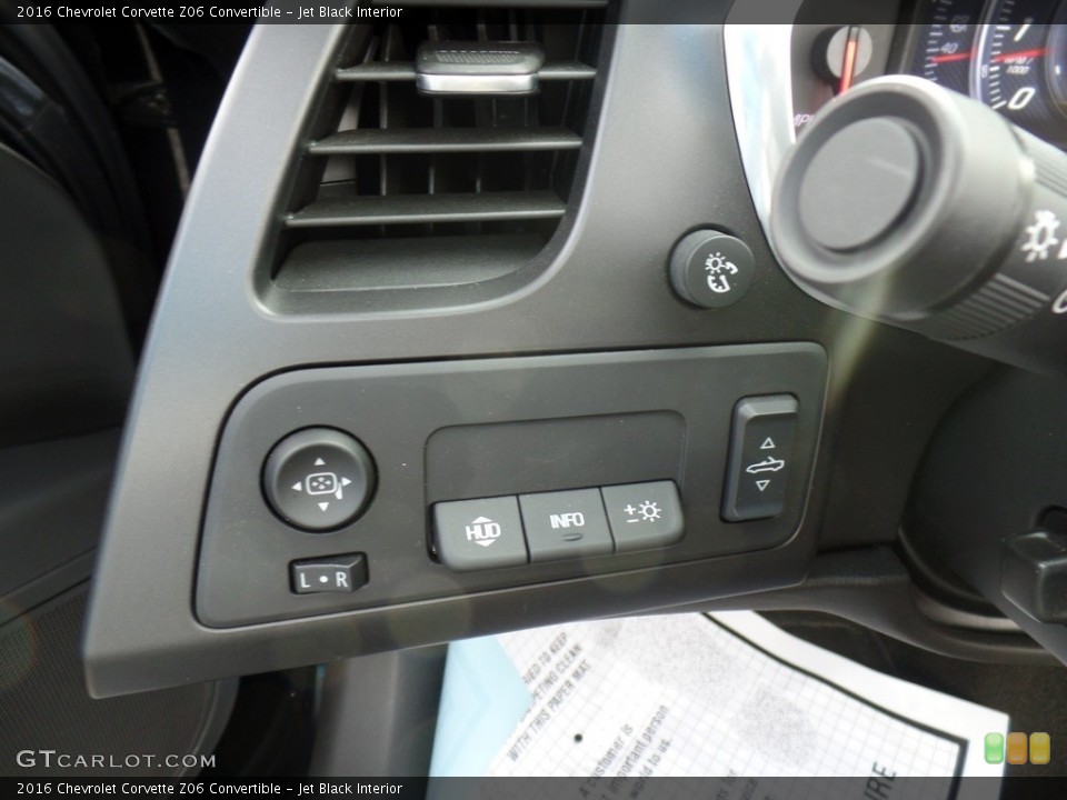 Jet Black Interior Controls for the 2016 Chevrolet Corvette Z06 Convertible #131273334