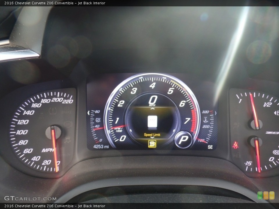 Jet Black Interior Gauges for the 2016 Chevrolet Corvette Z06 Convertible #131273343