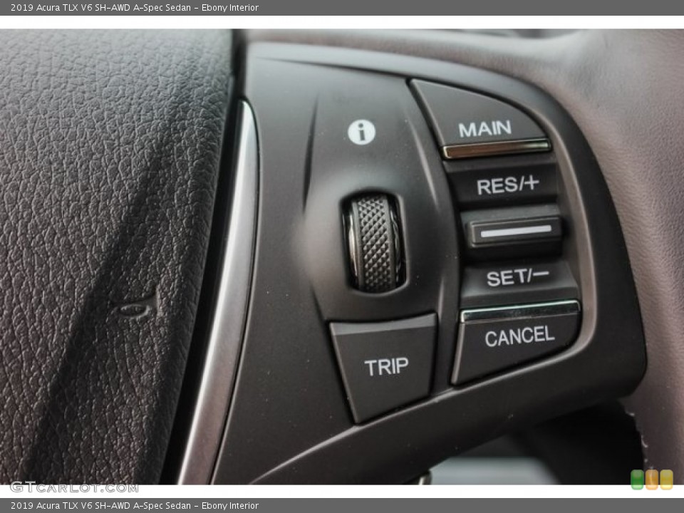 Ebony Interior Steering Wheel for the 2019 Acura TLX V6 SH-AWD A-Spec Sedan #131286954