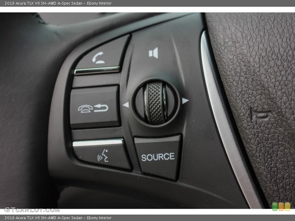 Ebony Interior Steering Wheel for the 2019 Acura TLX V6 SH-AWD A-Spec Sedan #131286975