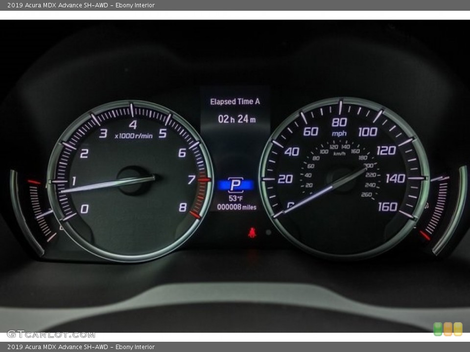 Ebony Interior Gauges for the 2019 Acura MDX Advance SH-AWD #131297691