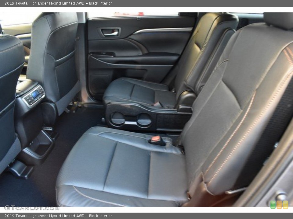 Black Interior Rear Seat for the 2019 Toyota Highlander Hybrid Limited AWD #131303592