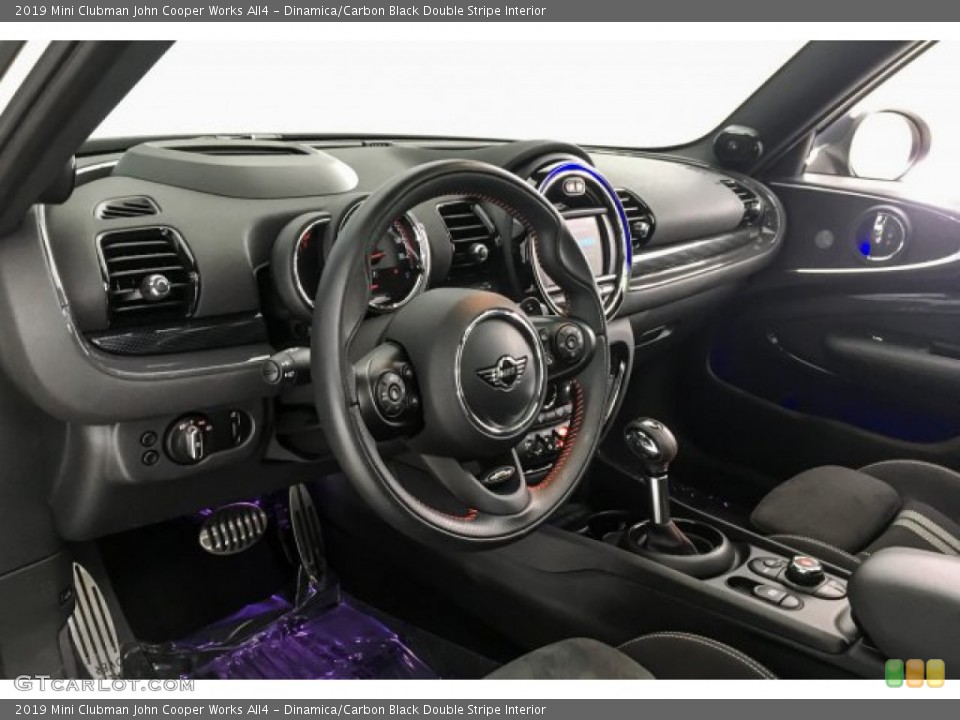 Dinamica/Carbon Black Double Stripe Interior Dashboard for the 2019 Mini Clubman John Cooper Works All4 #131310429
